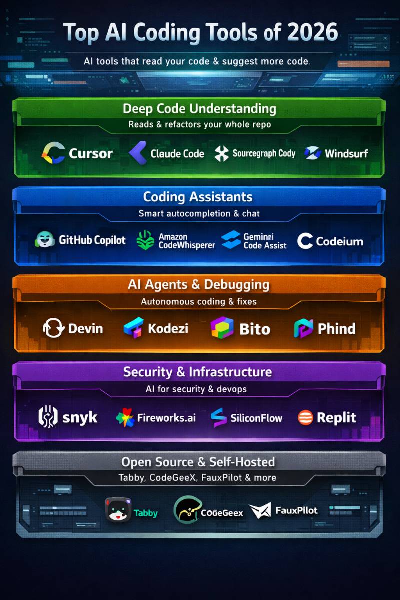 Top AI Coding Tools (2026 – Reality-Based)